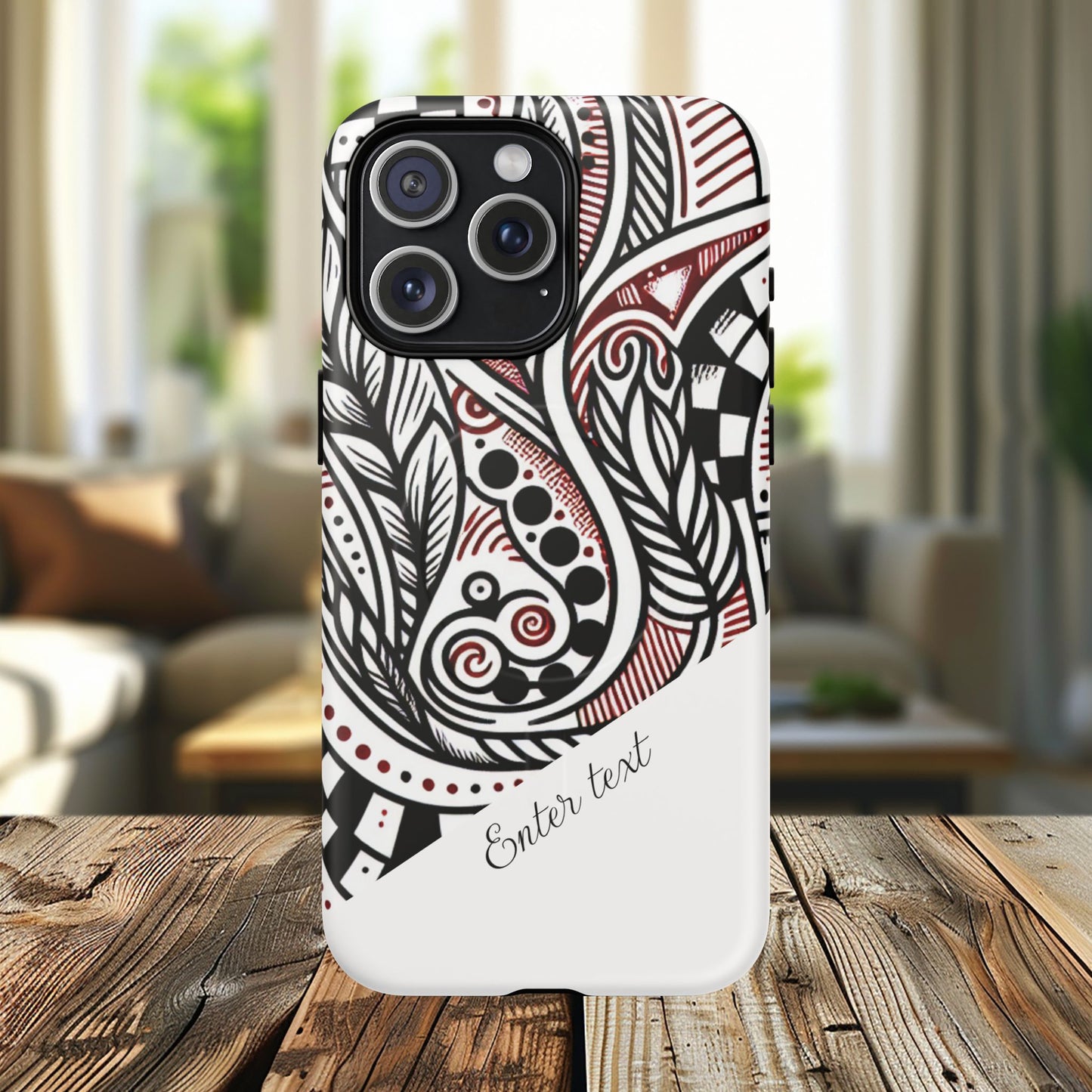 InkWhirl Fusion Stylish Tough Magnetic iPhone Case,  Unique Design, Gift for Him/Her, Trendy Accessory, Artist Collaboration, Durable Protection,Magsafe iPhone case