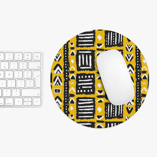 Tribal Vibes Trendy Geometric Mouse Pad - Stylish Desk Accessory for Home or Office