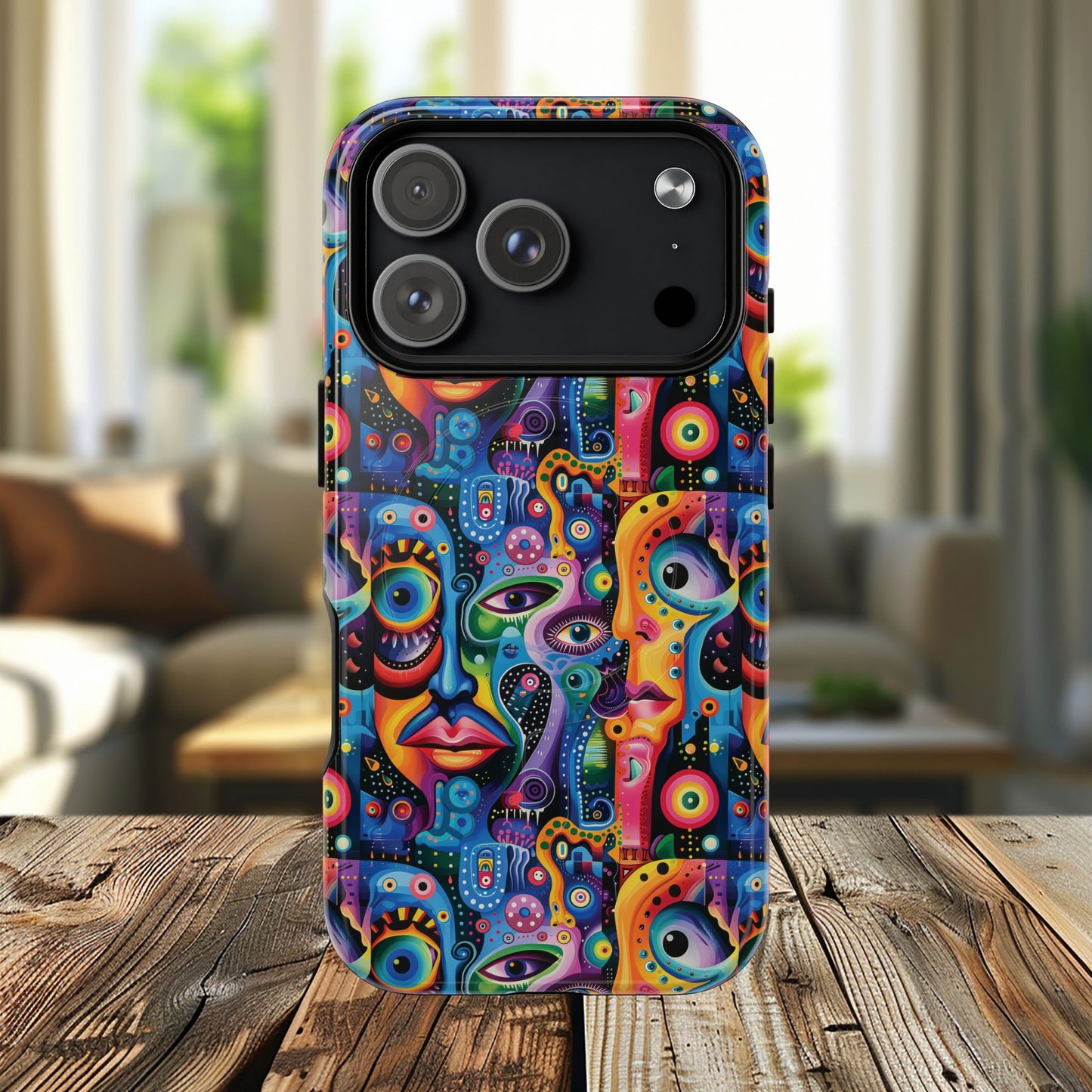 Psychedelic Visions Tough iPhone Magnetic Case - Unique Art iPhone Cover