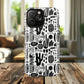 Abstract Monochrome Tough Magnetic iPhone Cases, Stylish Phone Cover, Durable Phone Protector, Modern Tech Accessories, Unique Gift Ideas