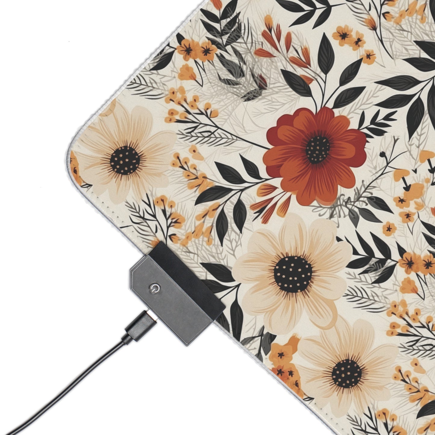 Boho Chic Floral LED Gaming Mouse Pad