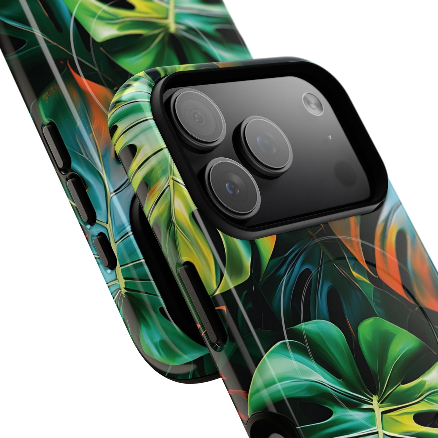 Tropical Leaf Phone Case | Tough Magnetic Cases, iPhone Accessories, Gift for Him/Her, Phone Protection, Summer Style, Trendy Design