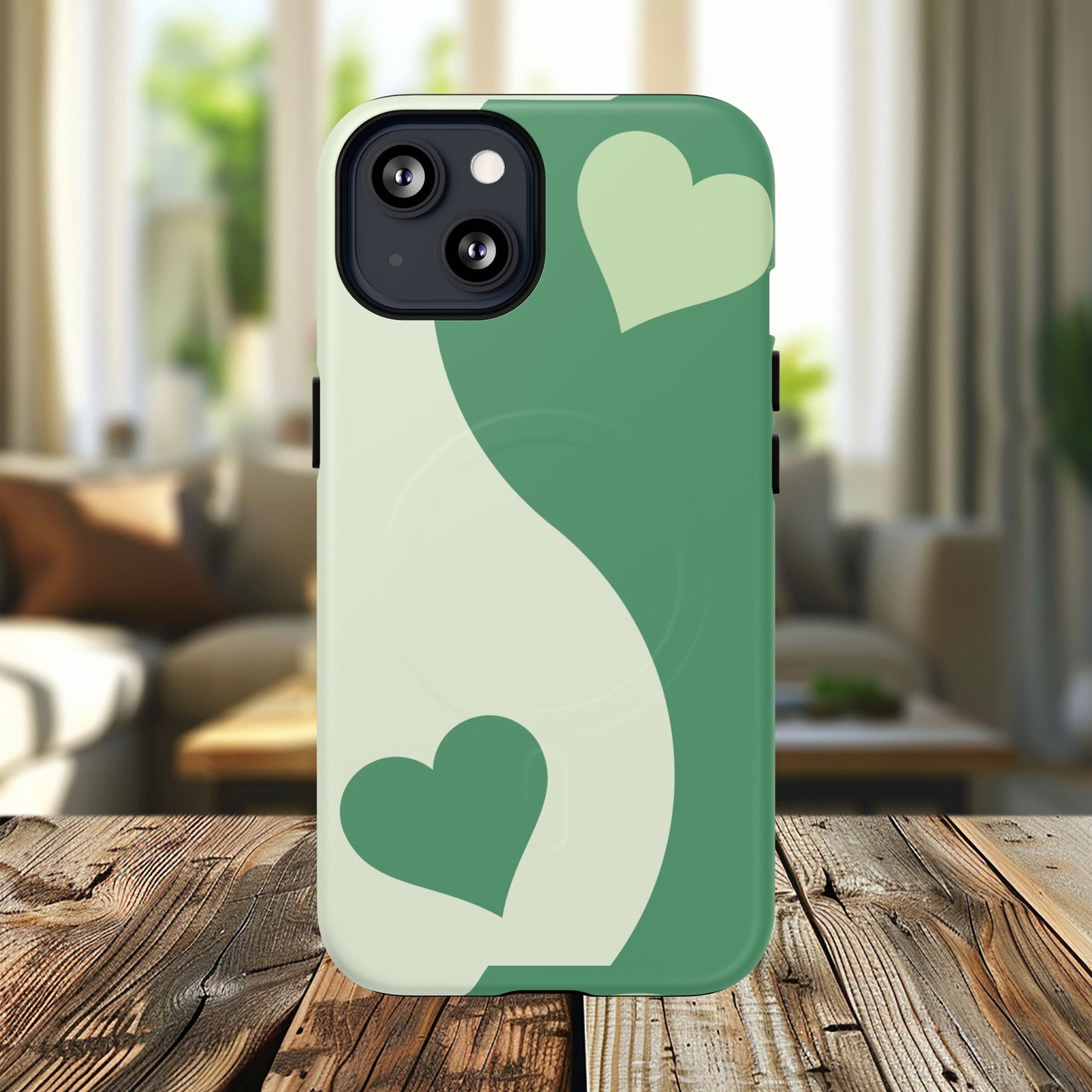 Tough Magnetic iPhone Case with Heart Design, Perfect for Gifts, Valentine's Day, Everyday Use, Stylish Protection, IPhone Cover
