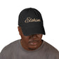 Denim 'ELOHIM, GENESIS 1:1' Hat (Embroidery), Stylish Casual Hat, Gift for Him/Her, Summer Accessory, Trendy Streetwear, Spiritual Fashion.