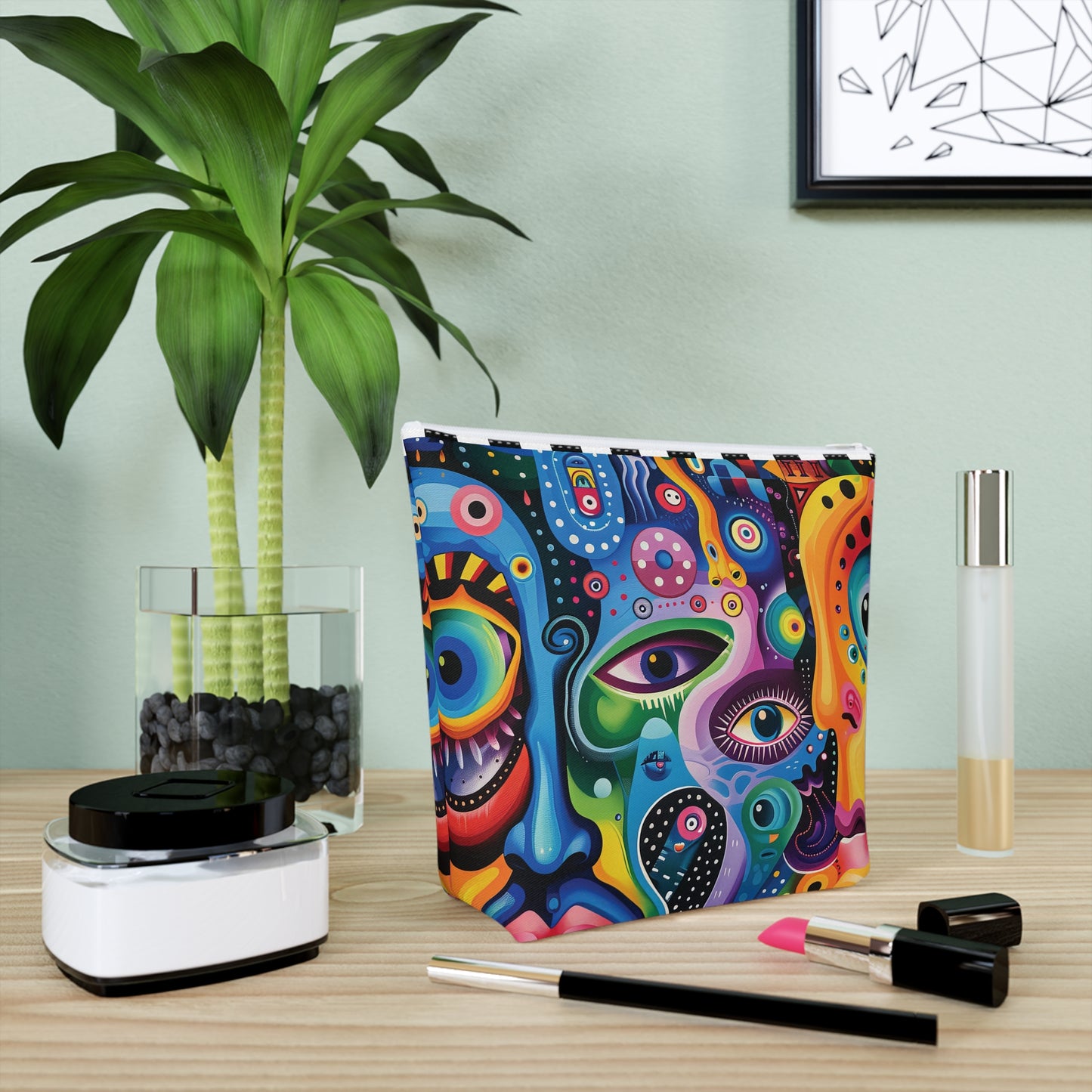 Psychedelic Visions Cotton Cosmetic Bag