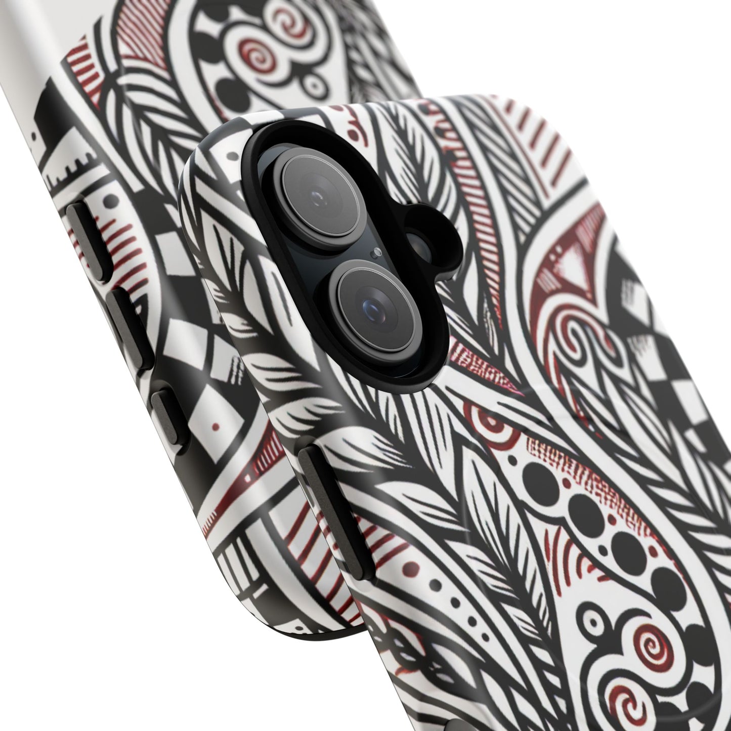 InkWhirl Fusion Stylish Tough Magnetic iPhone Case,  Unique Design, Gift for Him/Her, Trendy Accessory, Artist Collaboration, Durable Protection,Magsafe iPhone case