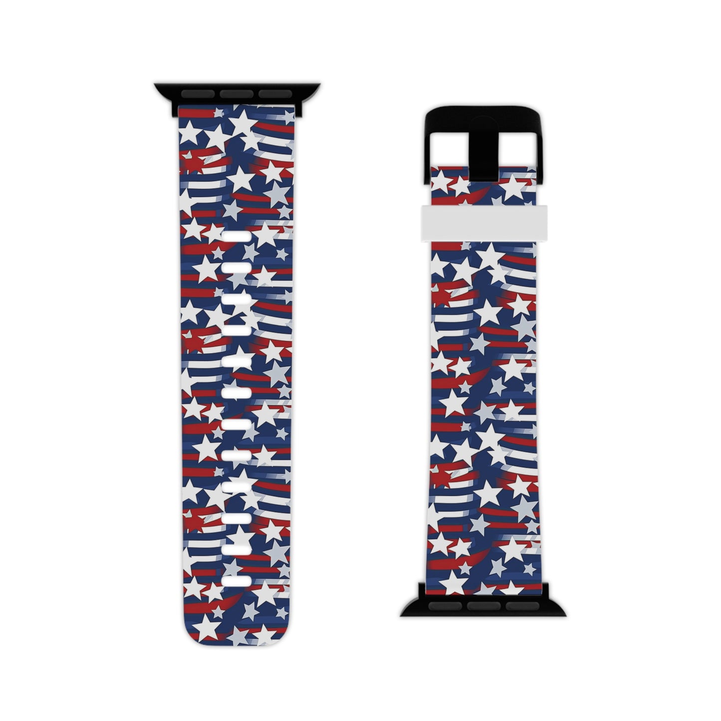 Patriotic Waves Apple Watch Band - Stars and Stripes Design