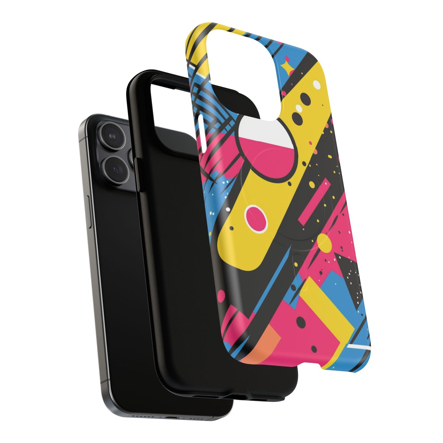 Electric Motion Mix iPhone Cases for Creative Souls | Tough iPhone Magnetic Cases, Stylish Protection, Unique iPhone Accessories, Gift for Art Lovers, Retro Vibes