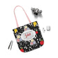 Personalized Black Composition Book Inspired Canvas Tote Bag with Colorful Straps, Cute School Bag, Eco-Friendly Tote, Back to School Shopping Bag, Teacher Gift Idea