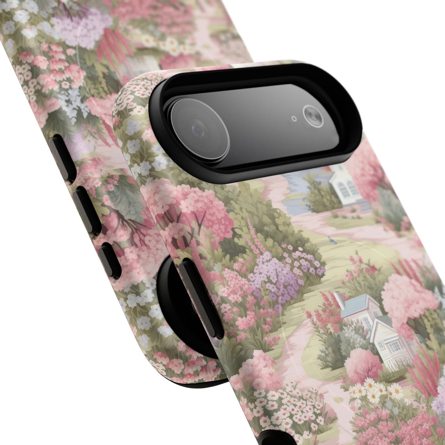 Whispers of Spring Lane Tough iPhone Magnetic Case, Floral iPhone Protection, Gift for Nature Lovers, Spring Accents, Durable Design, Customizable iPhone Cases