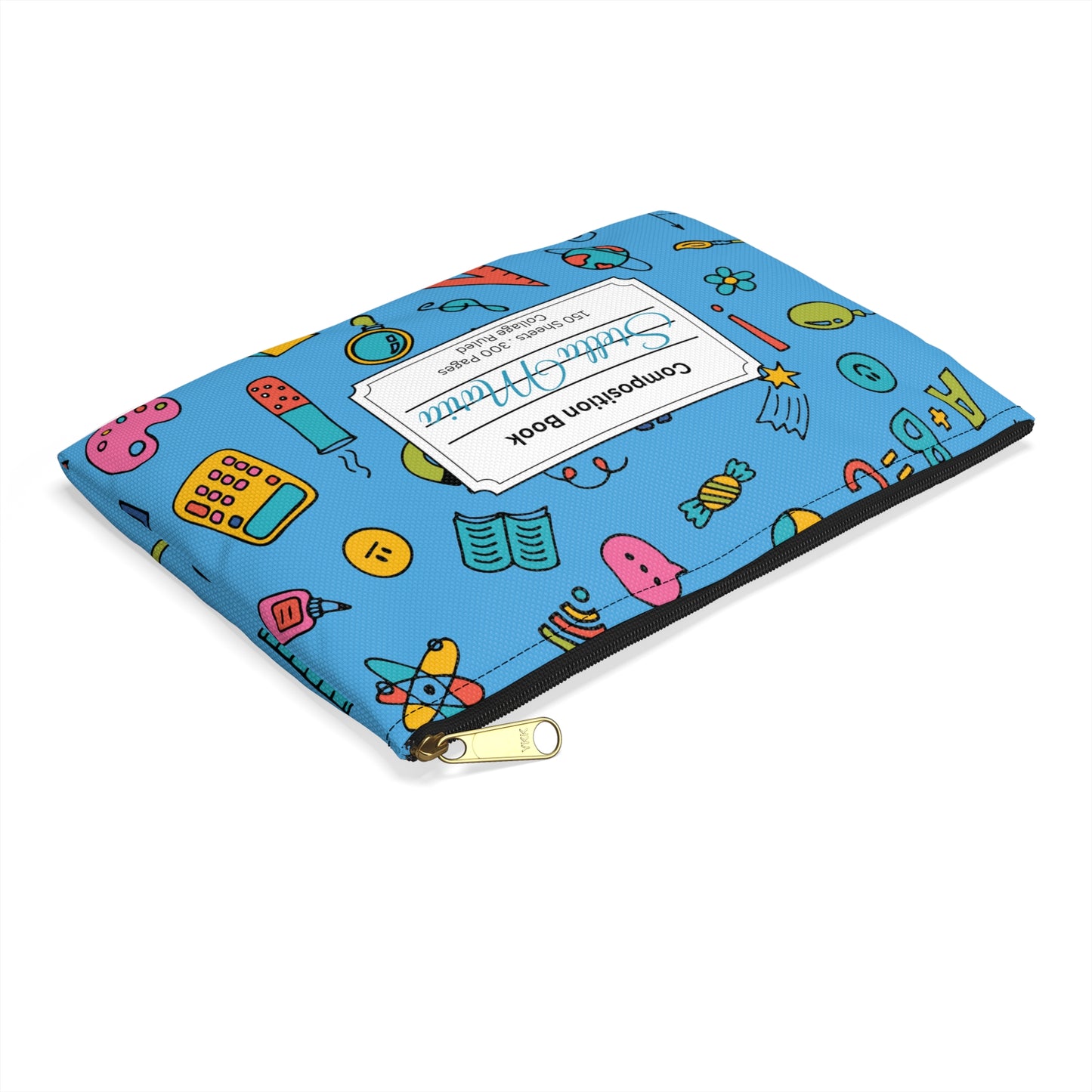 Personalized Classroom Couture Composition Book Inspired Accessory Pouch, Kids School Supplies, Classroom Organizer, Teacher Gift, Fun Stationery Case, Back to School