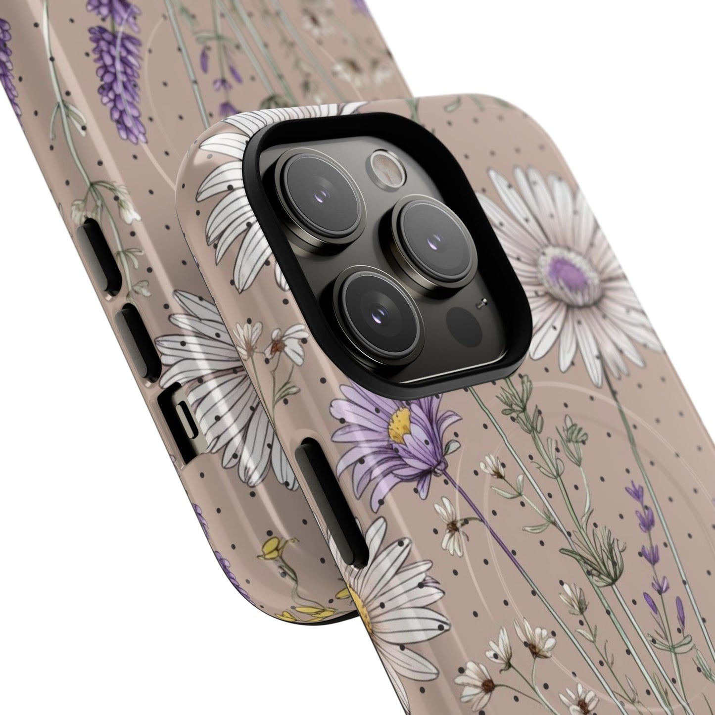 Daisy Delight iPhone Case - Tough Magnetic Cases for Every Occasion, Nature Lover Gift, Durable Mobile Protection, Flower Pattern, Stylish Accessory.