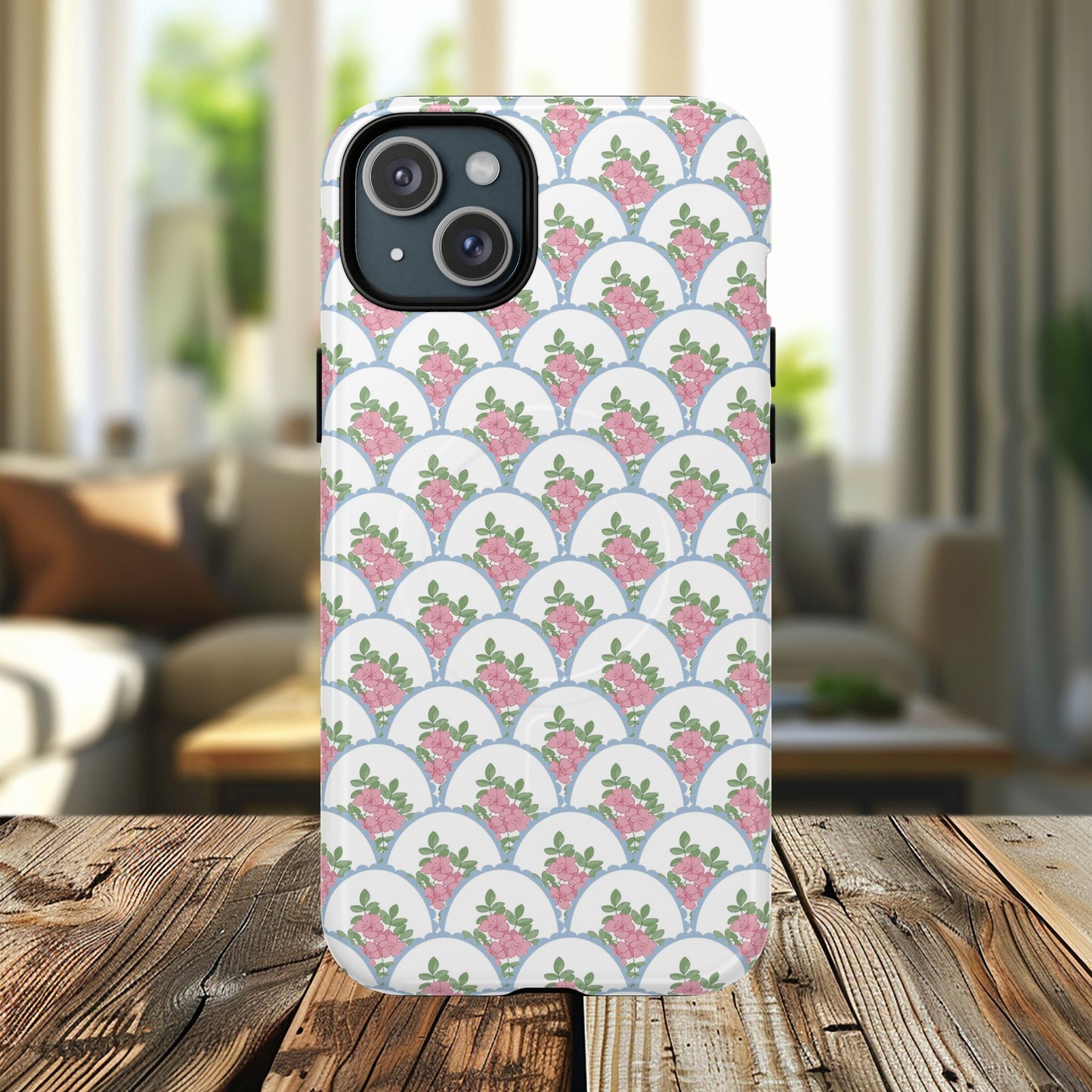 Garden Lace Scallop Tough iPhone Magnetic Cases - Chic iPhone Protection, Cute Mother’s Day Gift, Stylish Tech Accessory, Unique Gift for Her.