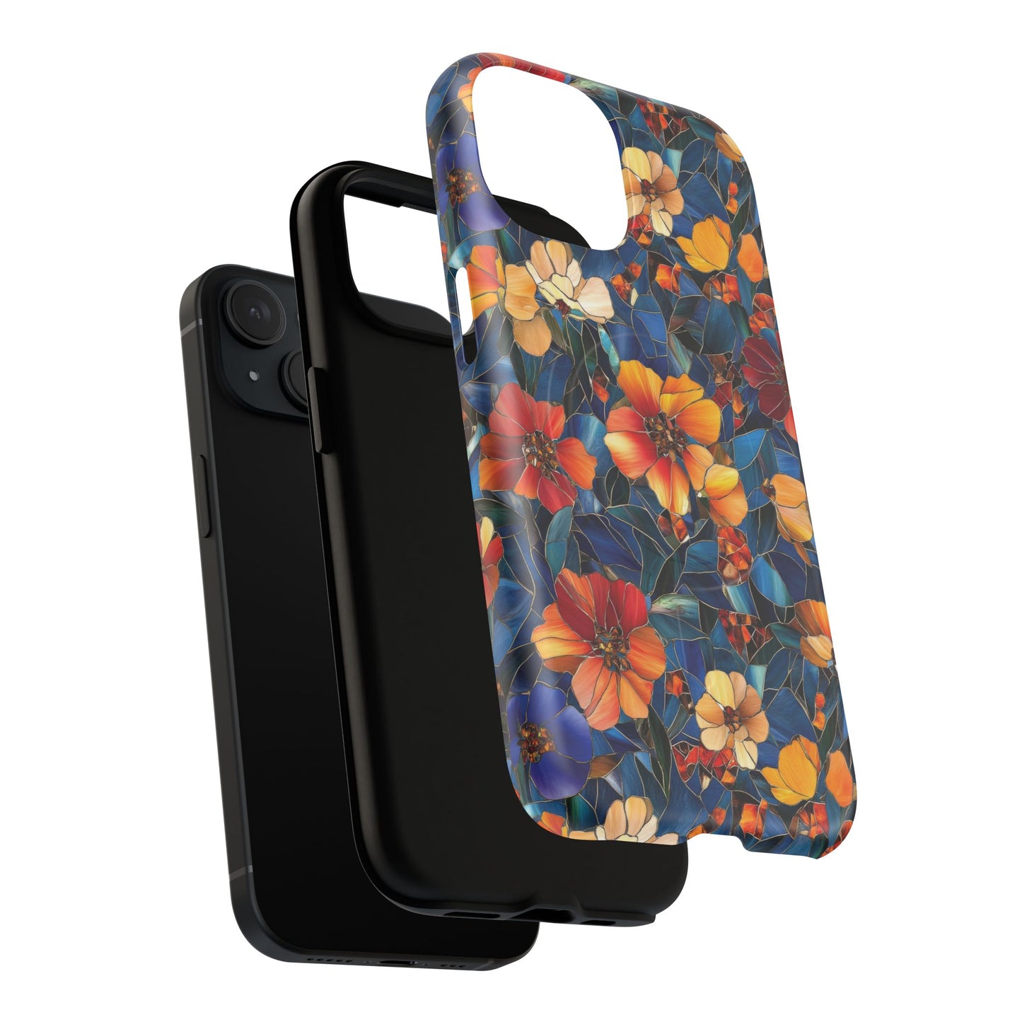 Cathedral Petals Tough Magnetic iPhone Case, Durable, Stylish, Unique Floral Design, Gifts for Her, Birthday, Everyday Use, Stained Glass iPhone Case.