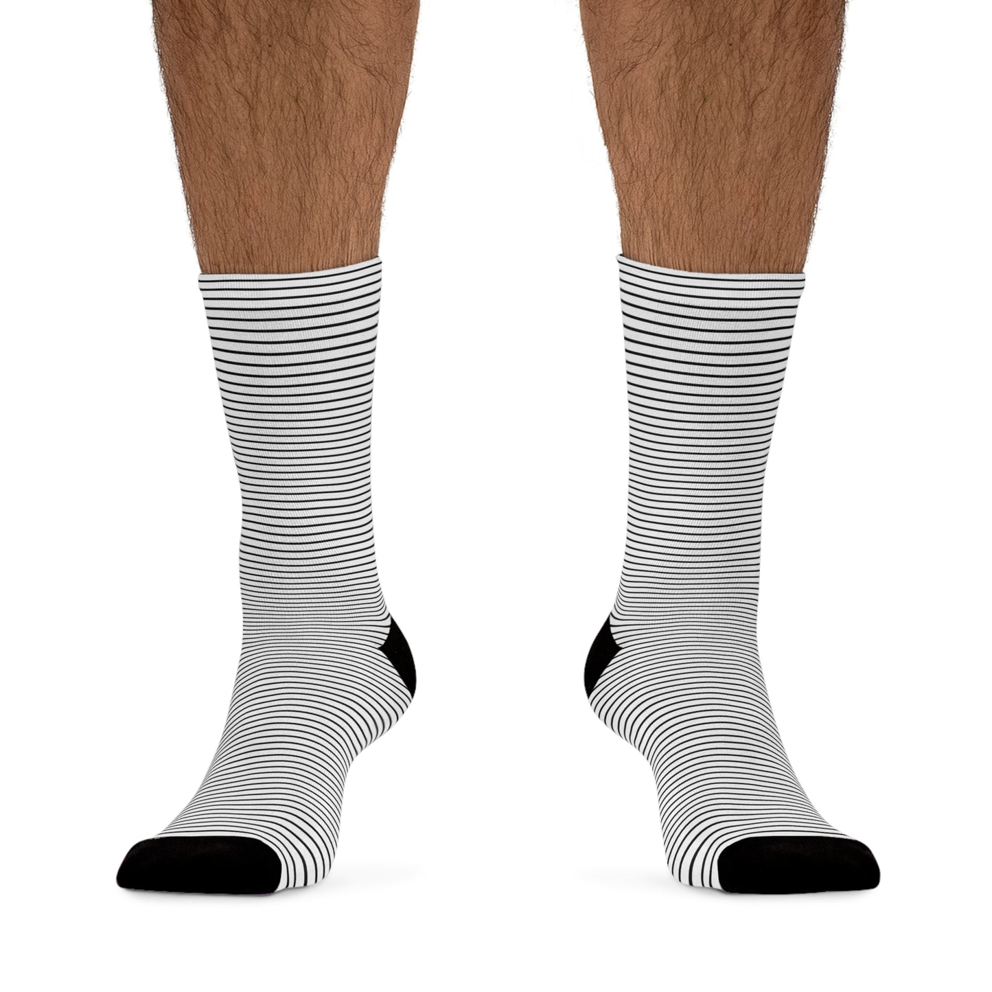 Monochrome Lines Christmas Recycled Poly Socks