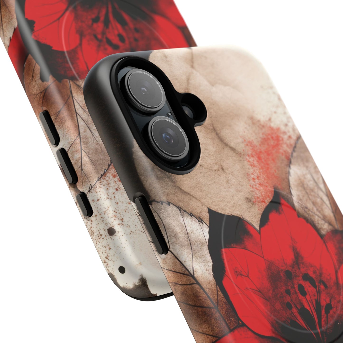 Velvet Petal Storm Tough iPhone Magnetic Cases - Stylish Protection for Your Device, Gift for Nature Lovers, Ideal for Birthdays, Holidays