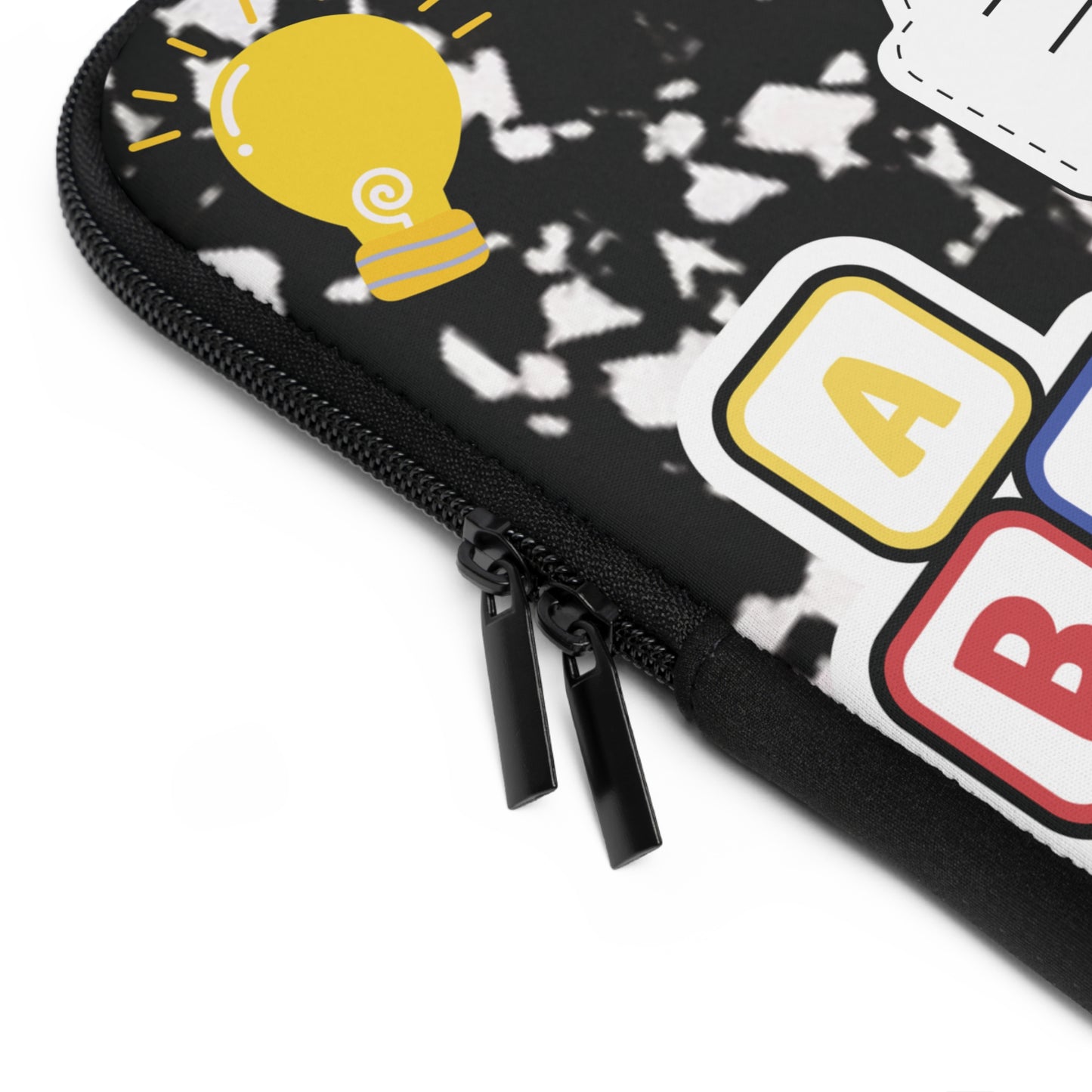 Personalized Laptop Sleeve with Black Composition Book Inspired Design, Customizable Tech Case, School Supplies, Gift for Students, College Essentials, Back to School