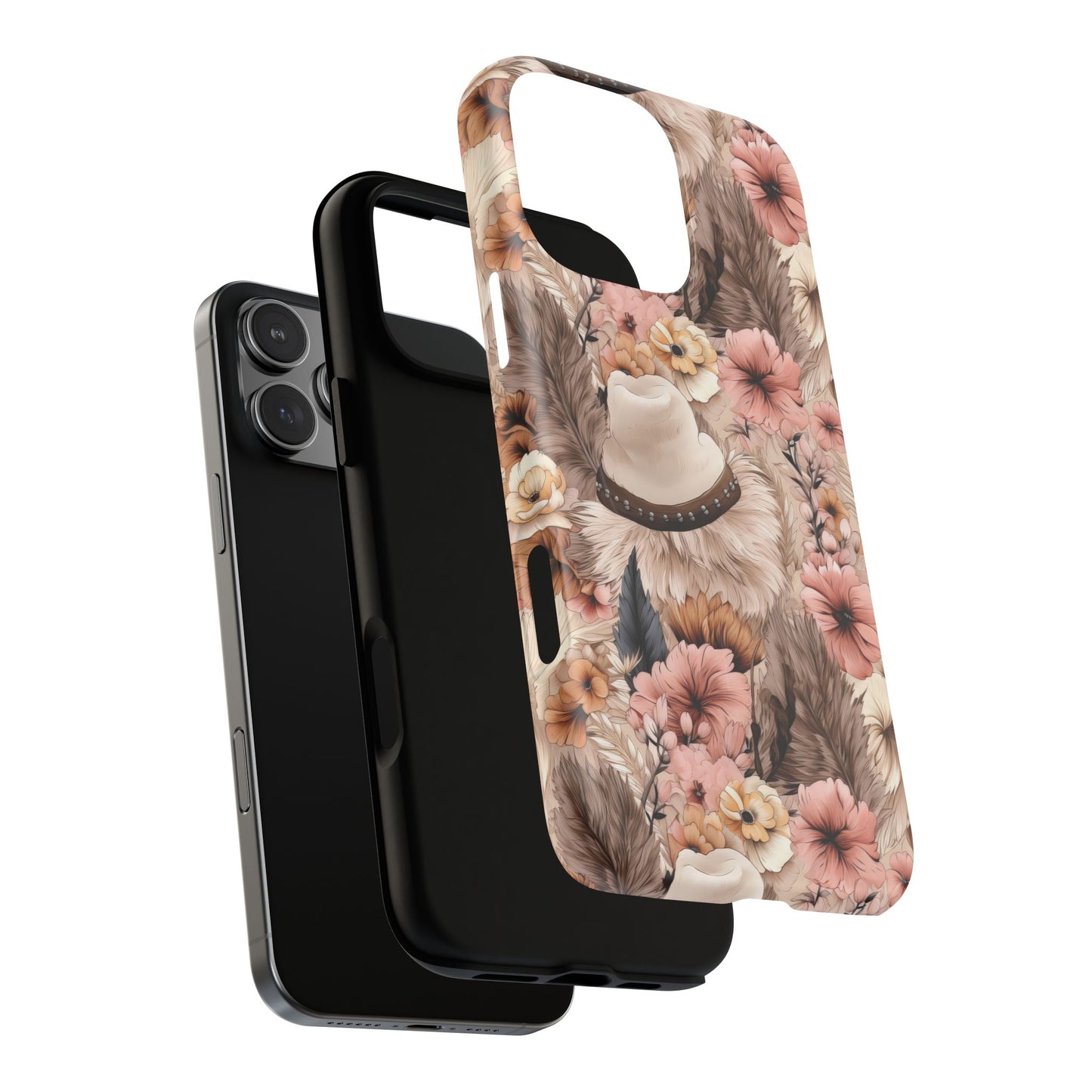 Western Boho Tough iPhone Magnetic Case - Bohemian Style, Durable Protection, Unique Gift, Trendy Accessory, iPhone Cover