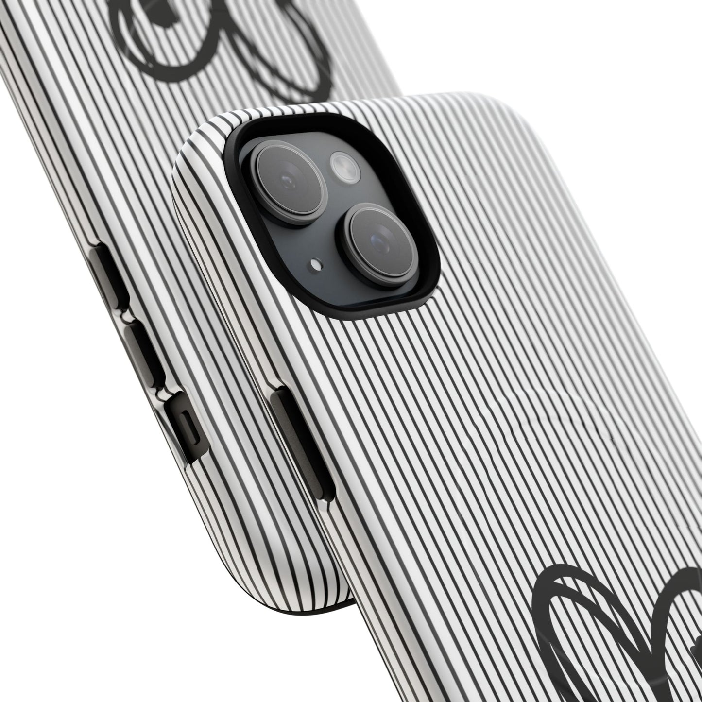 Tough Magnetic Phone Case with Heart & Cross Design, Durable Phone Cover, Unique Gift for Her, Stylish Accessory, Everyday Use