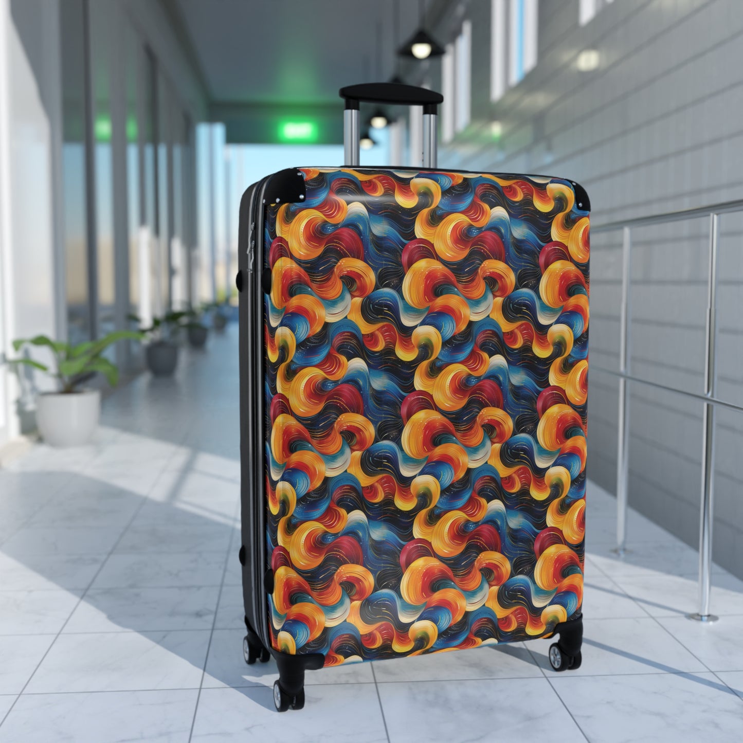 Cosmic Swirl Suitcases