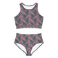 Pink Tropical Bliss Sporty Bikini Set (AOP)