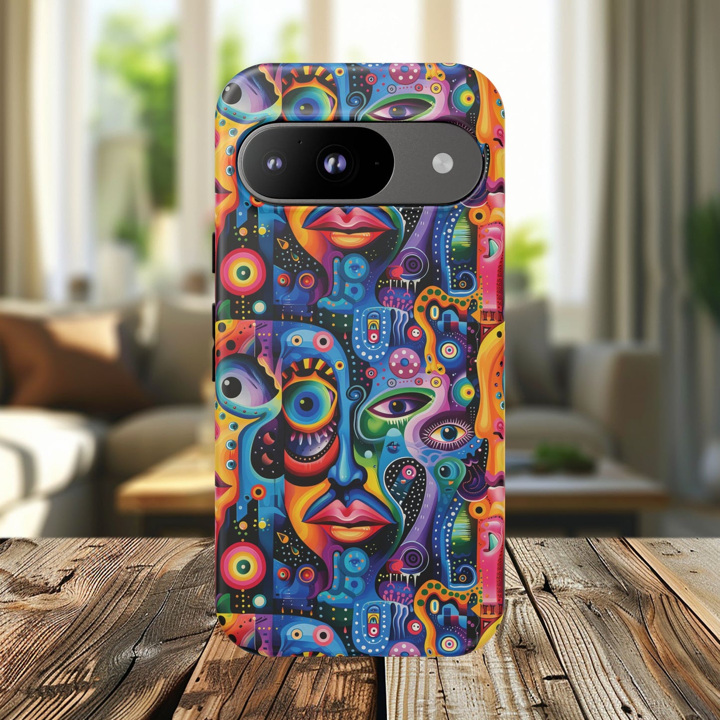 Psychedelic Visions Vibrant Samsung, iPhone and Google Pixel Phone Cases - Colorful Artistic Design
