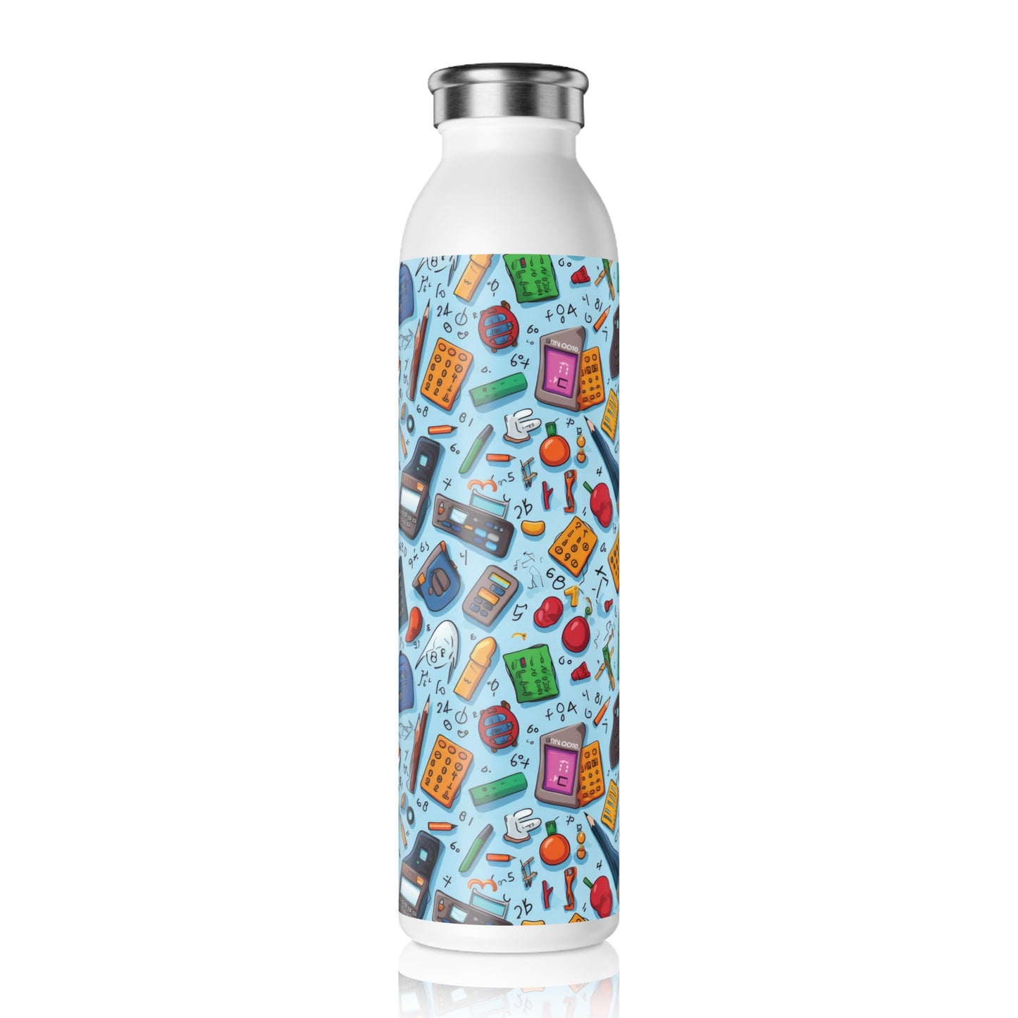 Academic Adventures Slim Water Bottle