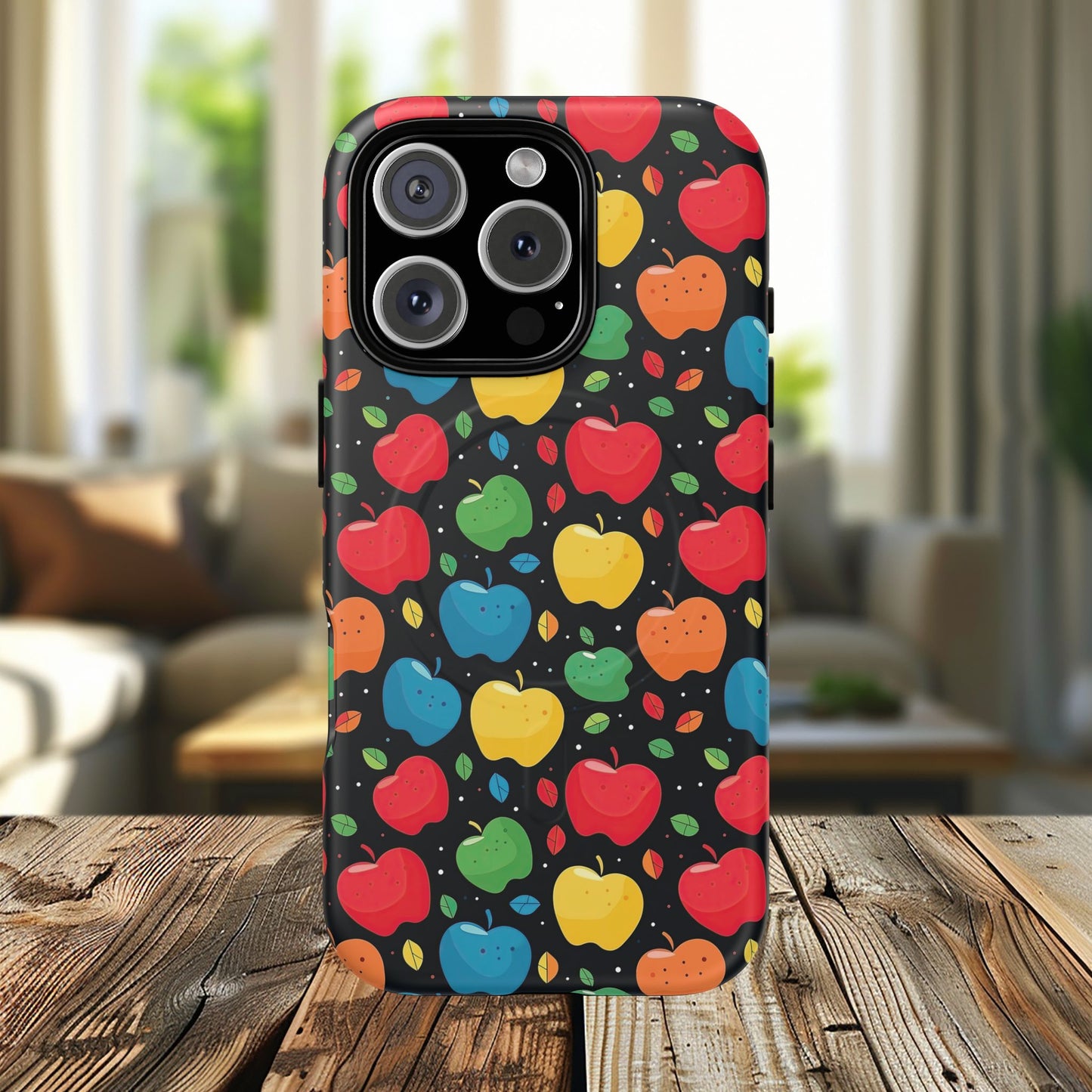 Apple Orchard Pop Magnetic iPhone Case, Tough iPhone Cover, Fun Cell iPhone Accessory, Gift for Kids, Gift for Teachers, Vibrant Tech Protection