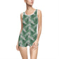 Grey Tropical Bliss Women's Vintage Swimsuit (AOP)