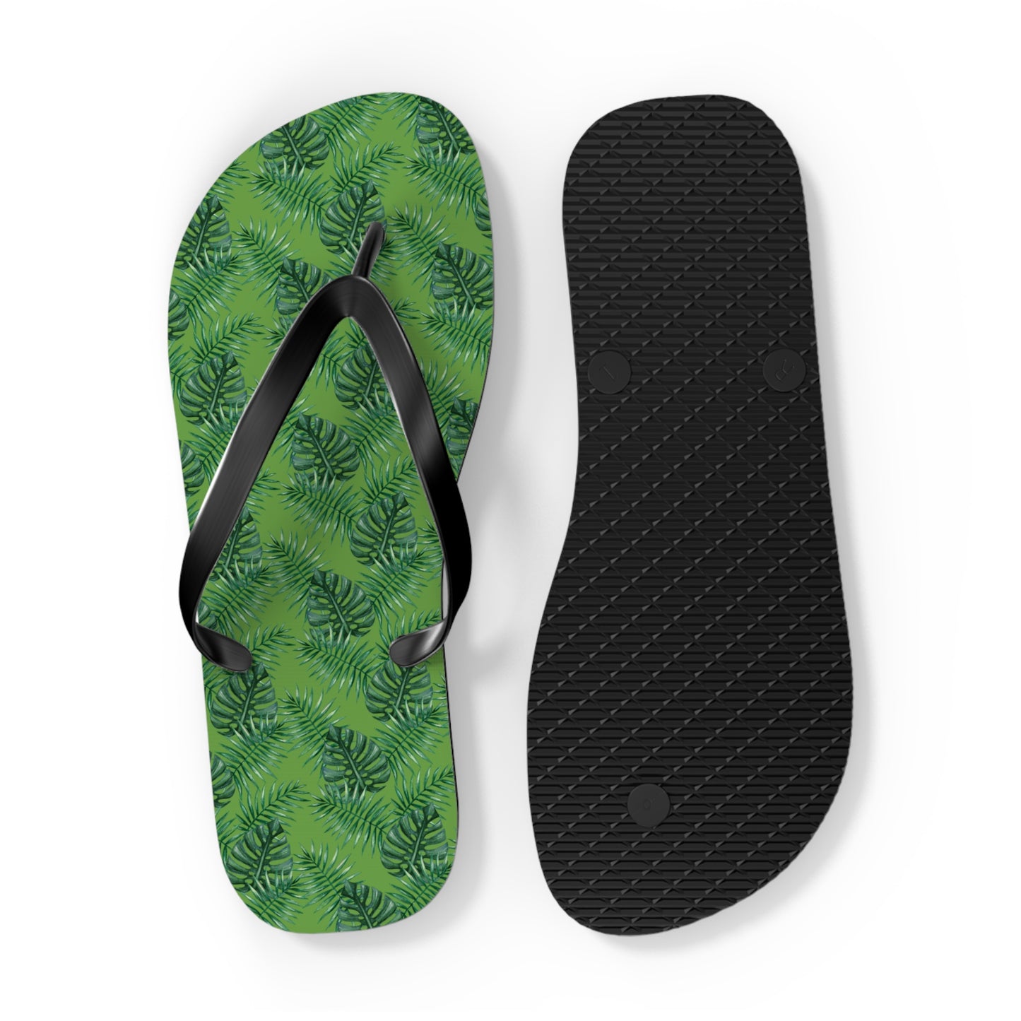 Green Tropical Bliss Flip Flops