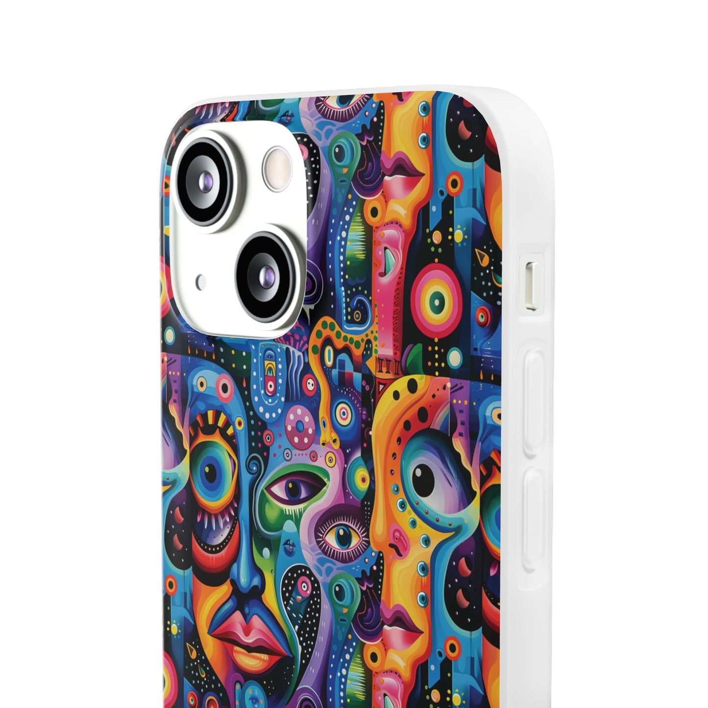 Psychedelic Visions Flexi iPhone and Samsung Case - Colorful Abstract Design.