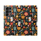 Whimsical Feline Garden iPhone and Samsung Flip Cases
