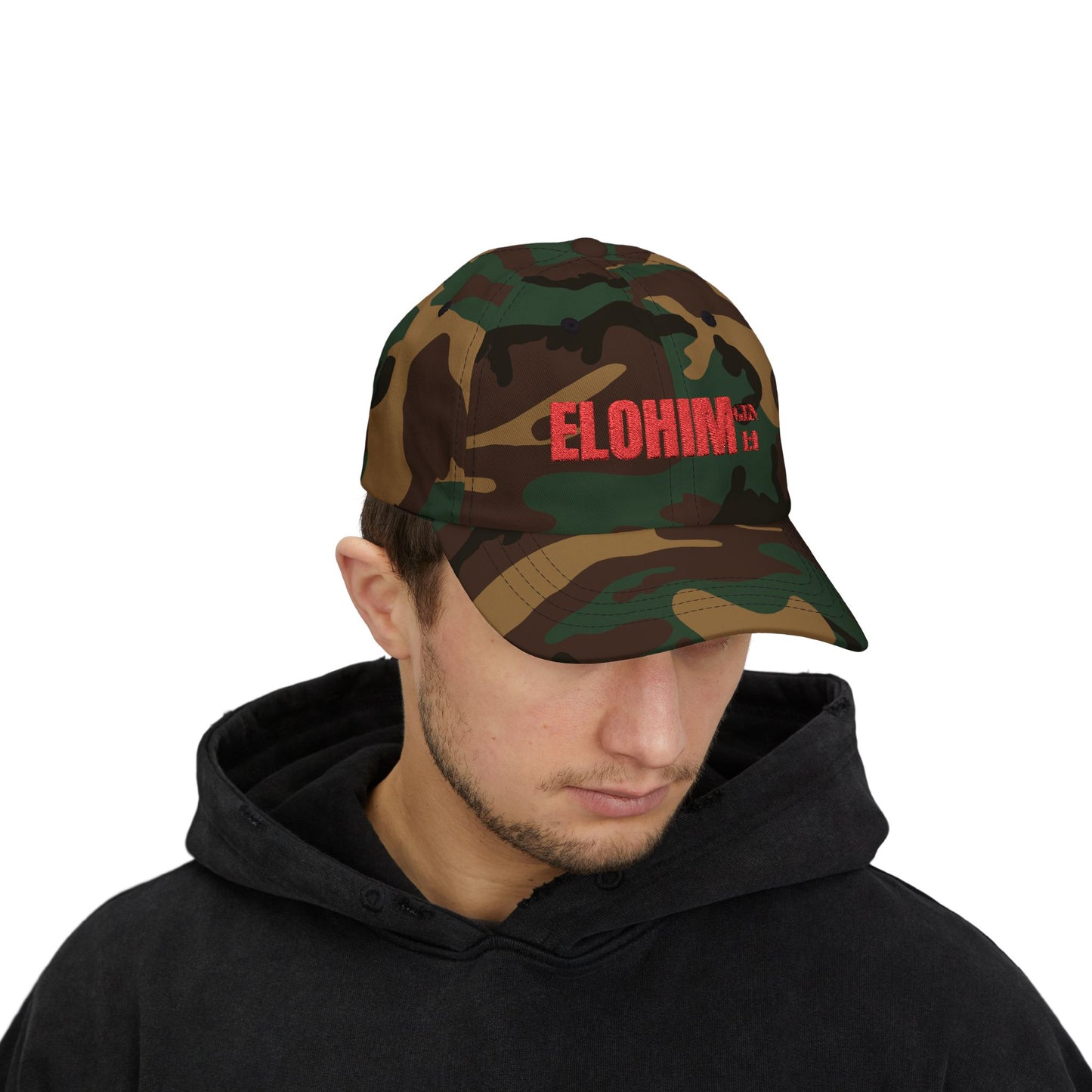 Classic Embroidery Dad Cap with 'ELOHIM, GENESIS 1:1' - Faith-Based Hat, Casual Wear, Gift for Dad, Christian Accessory, Summer Fashion