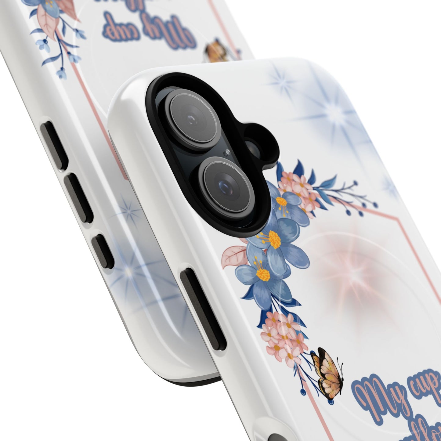 My Cup Overflows Psalm 23:5 | Inspirational Gift, Tough iPhone Magnetic Case | Scripture, Bible Verse, MagSafe® iPhone® Tough Case, iPhone 14, iPhone 15, iPhone 16, Pro, Pro Max, Plus