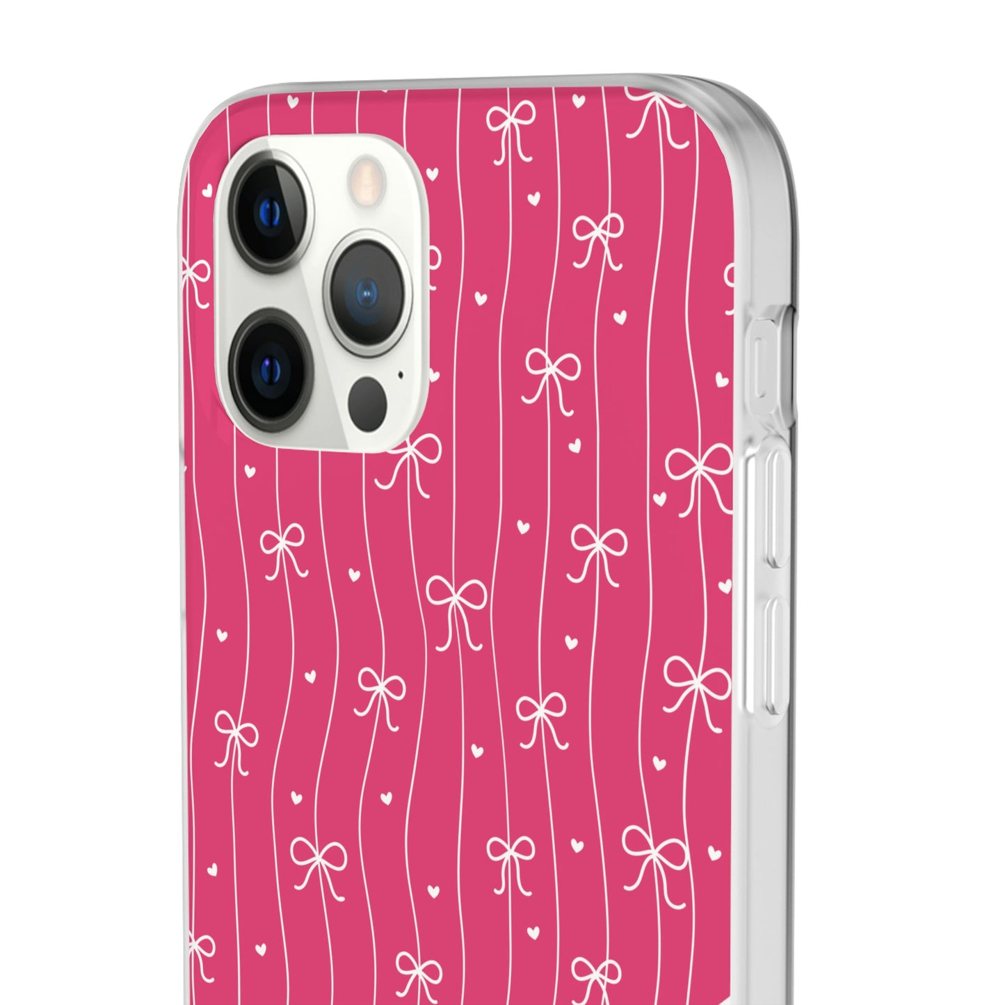 Personalized Pink Bow Coquette Slim Flexi iPhone and Samsung Cases — Custom Name or Affirmation