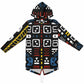 Geometric Harmony Heavyweight Elongated Hoodie - AOP