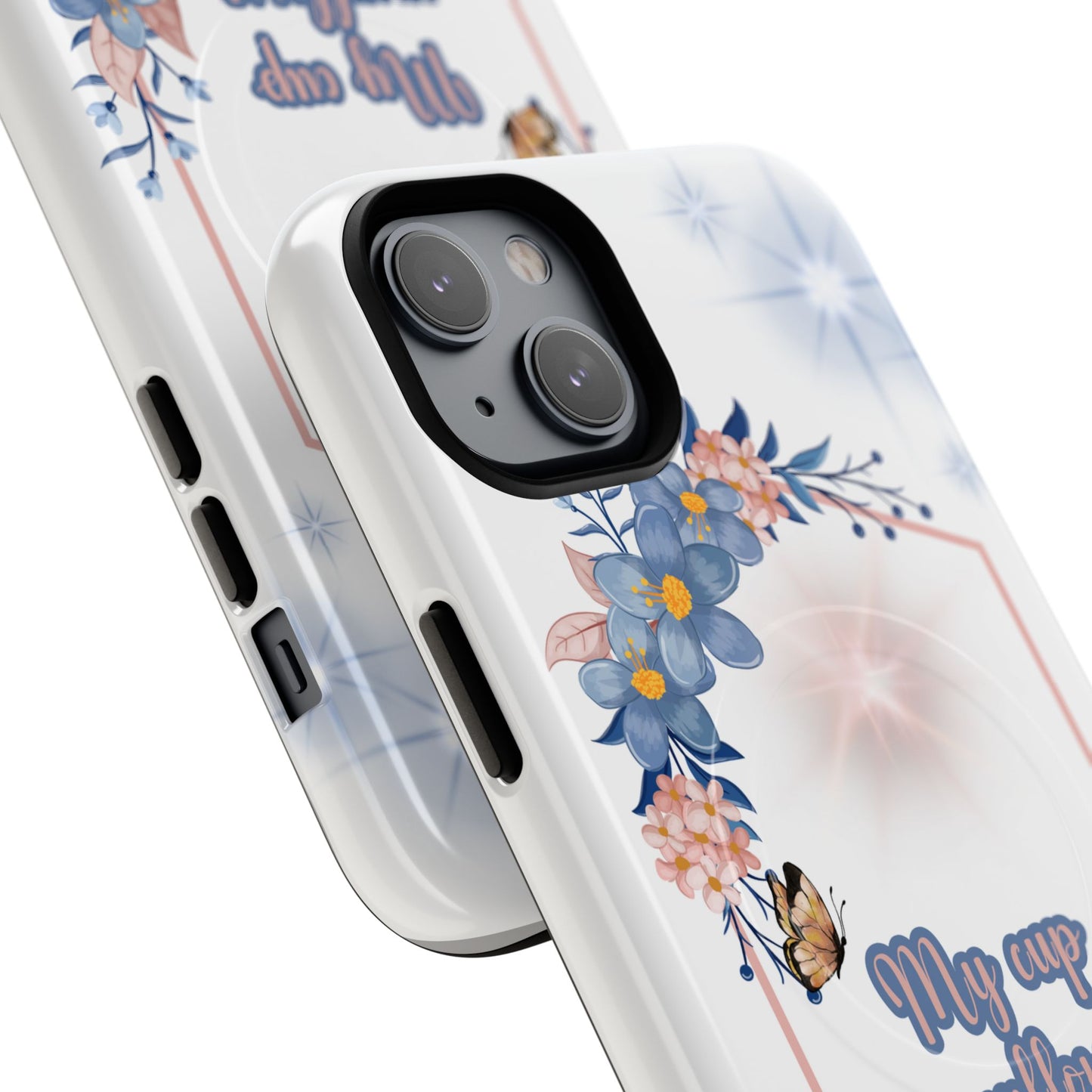 My Cup Overflows Psalm 23:5 | Inspirational Gift, Tough iPhone Magnetic Case | Scripture, Bible Verse, MagSafe® iPhone® Tough Case, iPhone 14, iPhone 15, iPhone 16, Pro, Pro Max, Plus