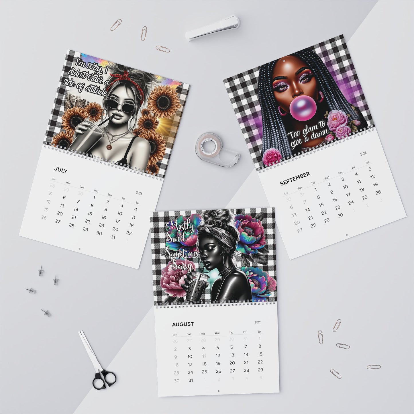 365 Days of Sass 2026 Wall Calendar — Bold & Vibrant Monthly Attitude.