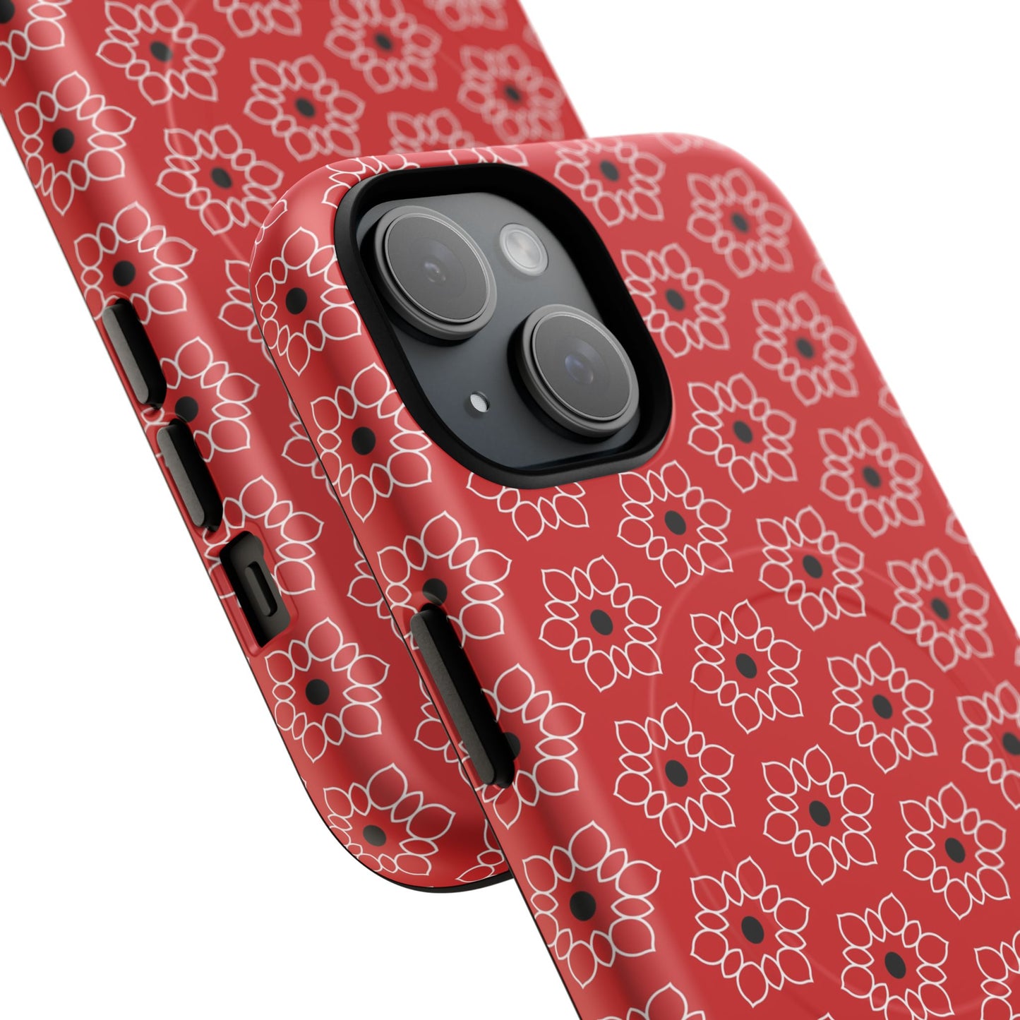 Stylish Geometric Magnetic iPhone Cases, Floral iPhone Cover, Durable Smartphone Cases, Trendy Accessories, Gift for Her