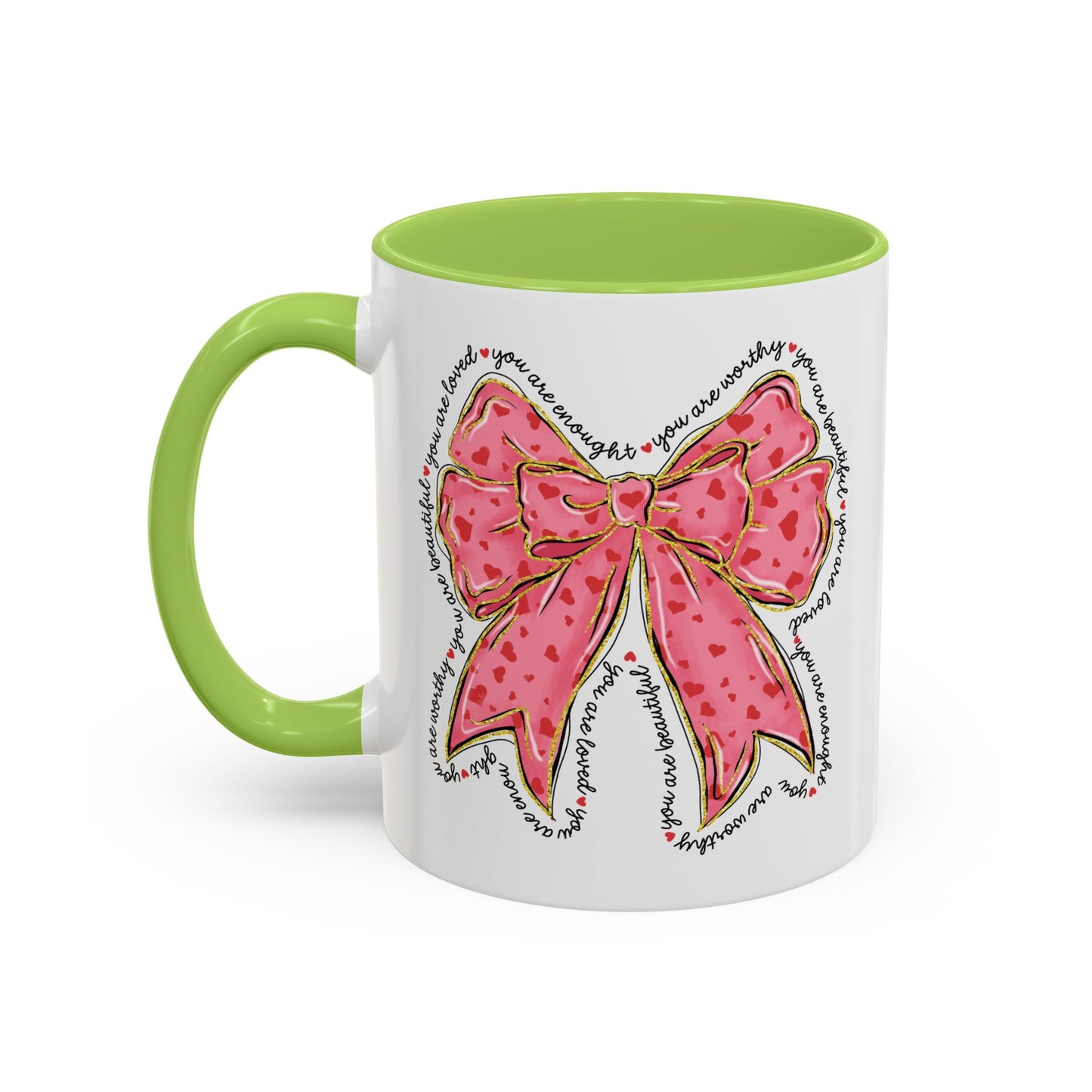 Affirmation Bow Accent Coffee Mug (11oz).