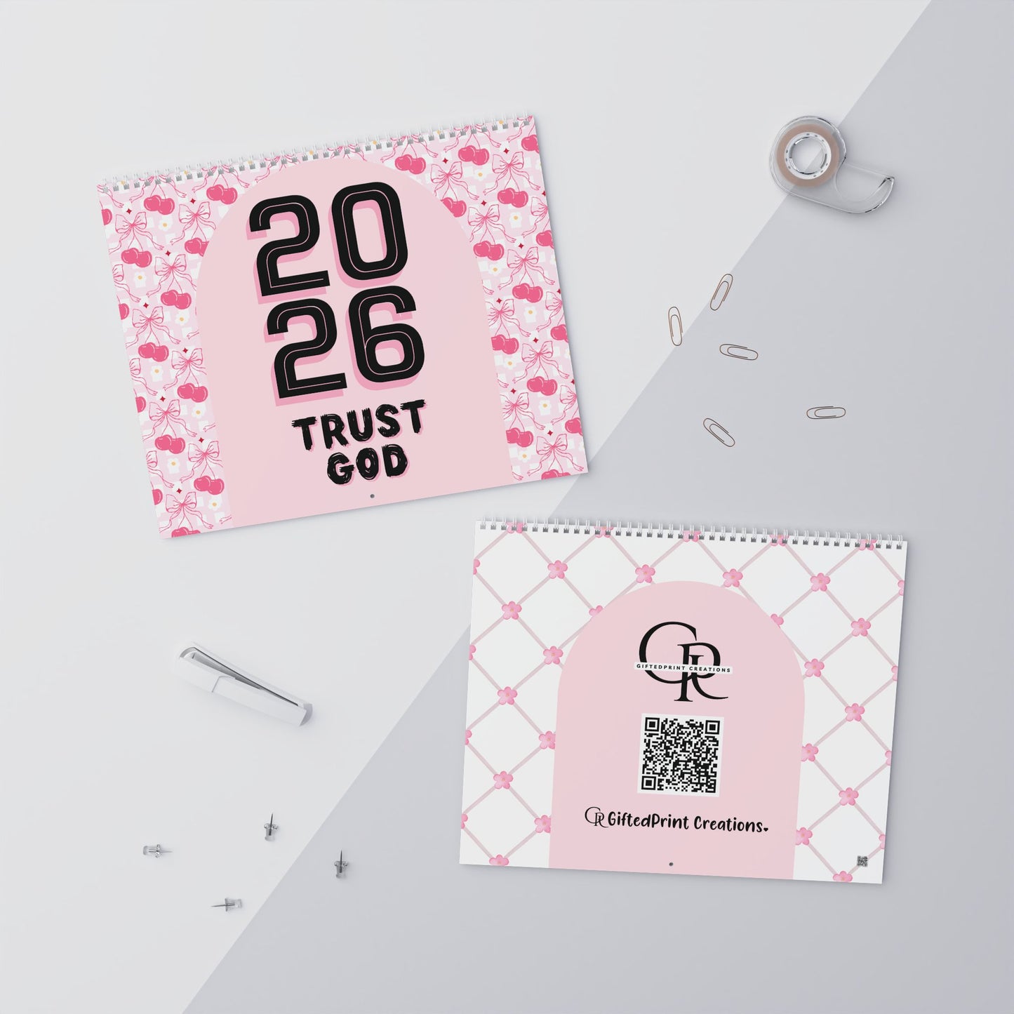 Inspirational Scripture Wall Calendar 2026 — Christian Bible Verse Monthly Calendar