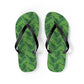 Green Tropical Bliss Flip Flops