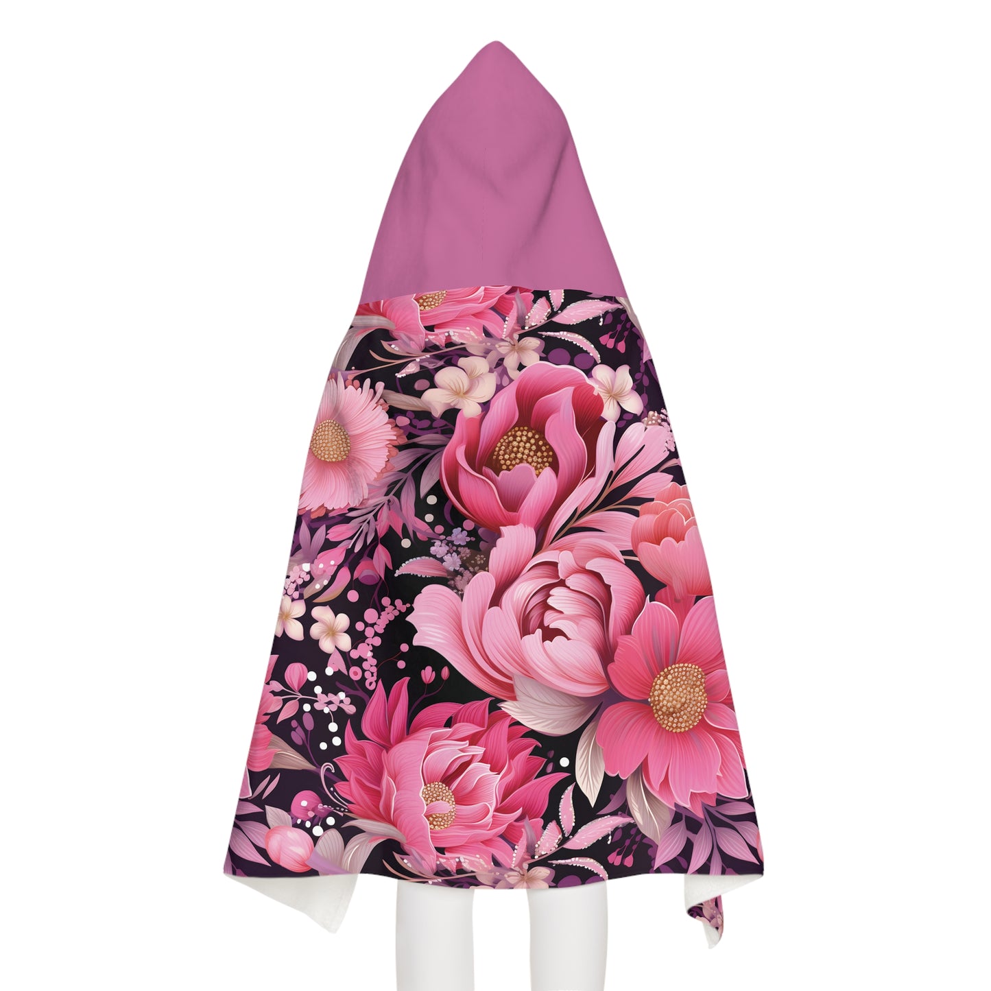 Blush Petals Snuggle Youth Hooded Towel