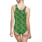 Green Tropical Bliss Women's Classic One-Piece Swimsuit (AOP)