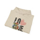 Love Floral Sweatshirt - Unisex Heavy Blend™ Hooded Pullover for Comfort and Style