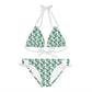 White Tropical Bliss Strappy Bikini Set (AOP)