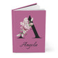 Personalized Floral Monogram Hardcover Journal — Custom Name Notebook