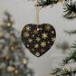 Black and Gold Snowflake Elegance Ceramic Ornaments (1pcs, 5pcs, 10pcs, 20pcs)