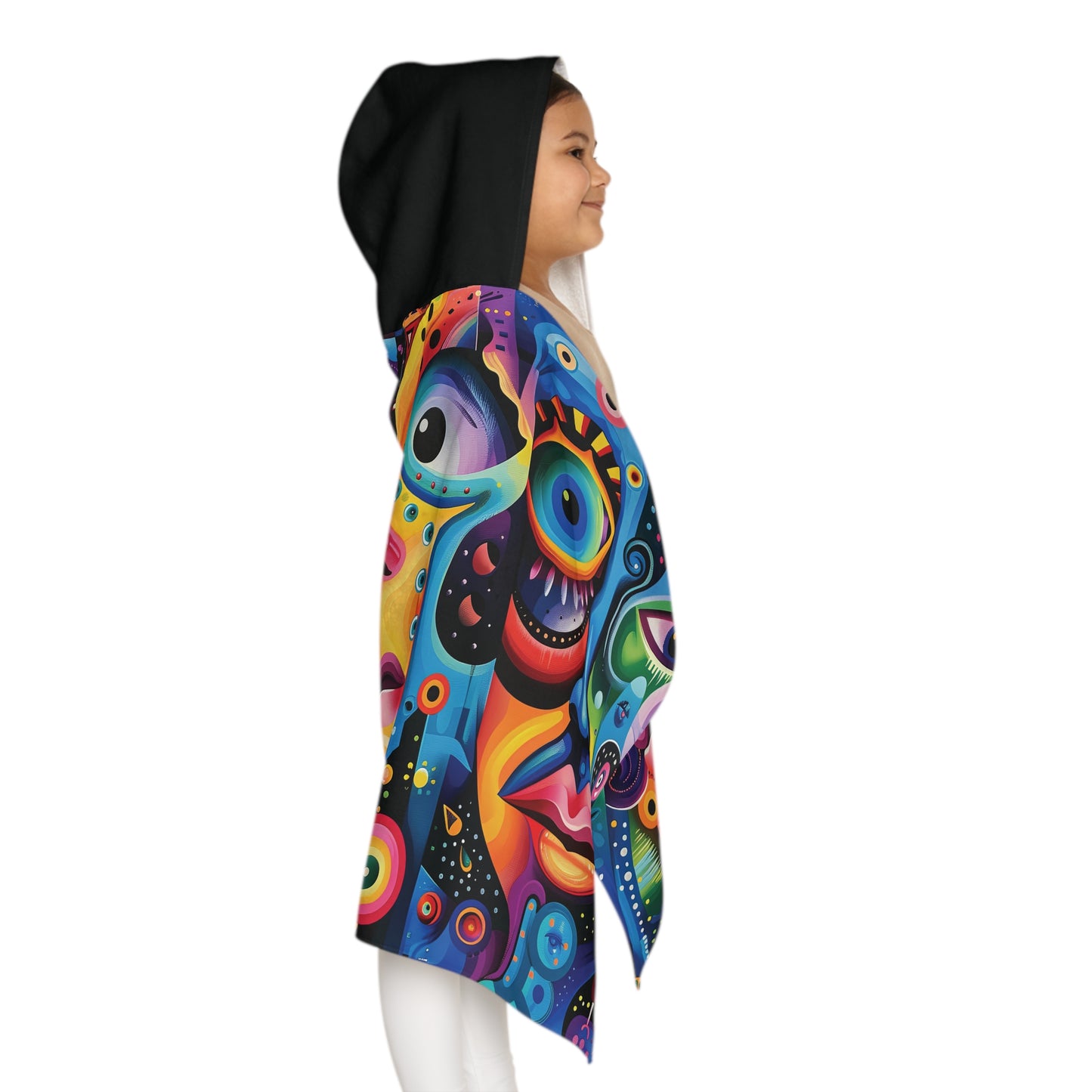 Psychedelic Visions Snuggle Youth Hooded Towel