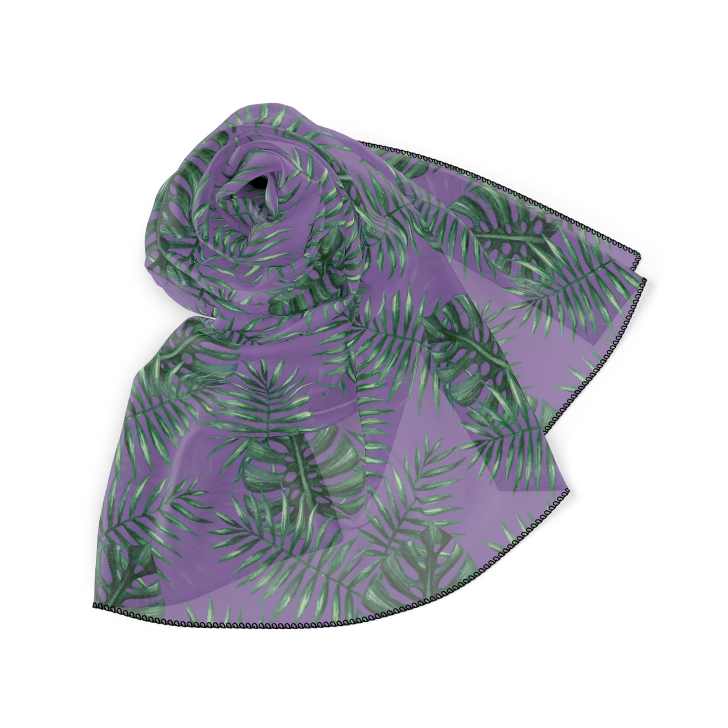 Purple Tropical Bliss Poly Scarf